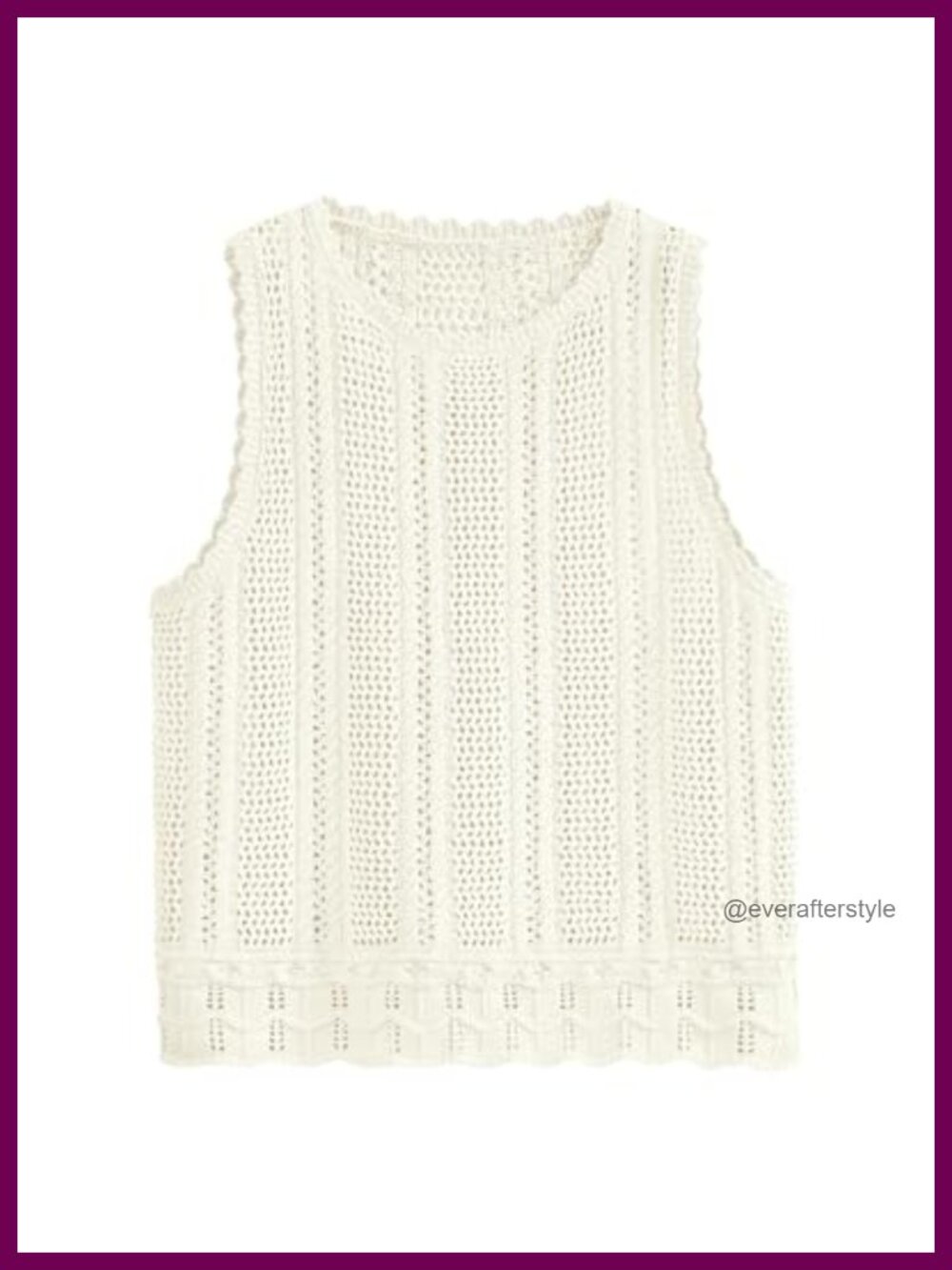 Crochet Tank Top for Women Sleeveless Sweater Vest Beach Coverup